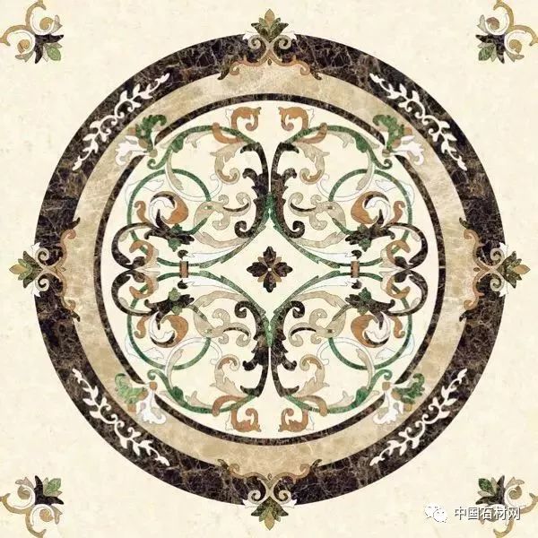 中式别墅石材水刀拼花图册,顶级石材水刀拼花