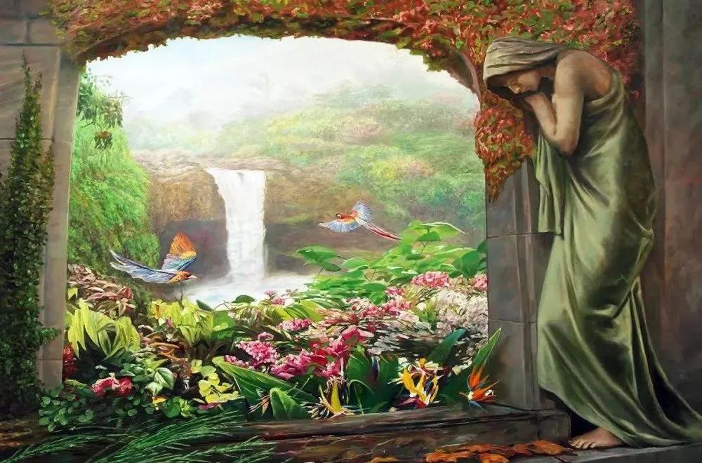 世界著名大师花卉油画,油画漂亮风景画