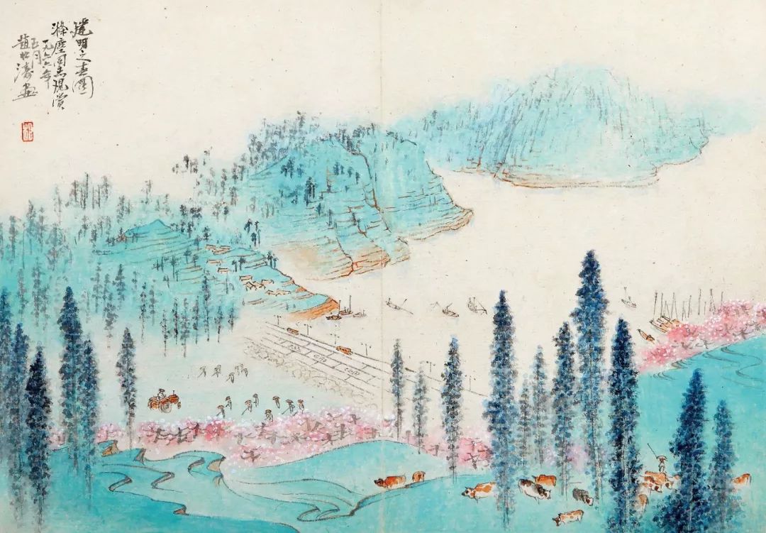 赵松涛人物画欣赏,临摹赵松涛山水画