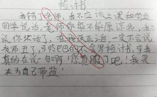 搞笑检讨书给家长,儿子的检讨书搞笑