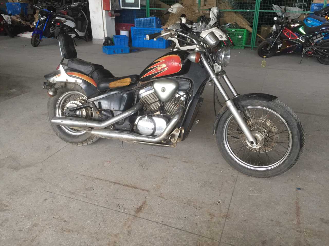 哈雷铁马400摩托车,铁马400改装案例