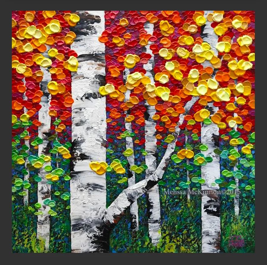 丙烯颜料绘画初学者风景画,丙烯画风景颜料简单