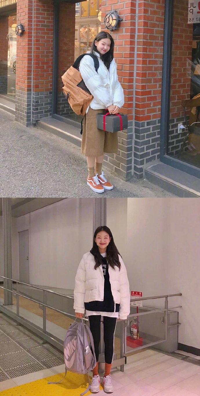 冬季穿搭高级感韩系棉服,韩国棉服