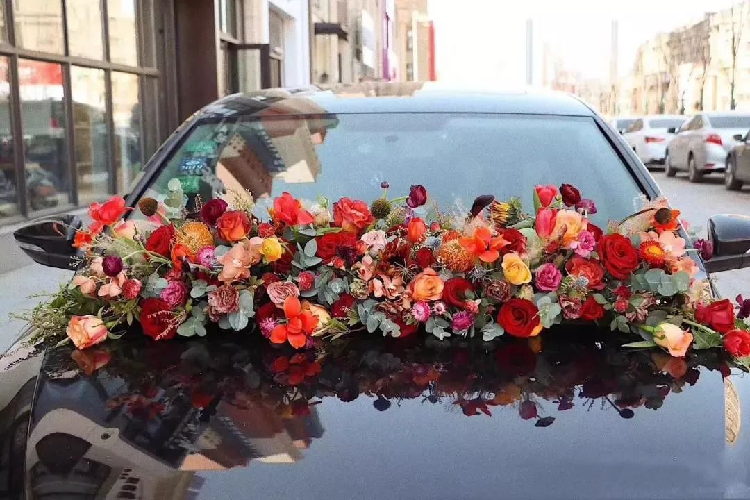 婚车最新花艺,适合新手的婚车花艺