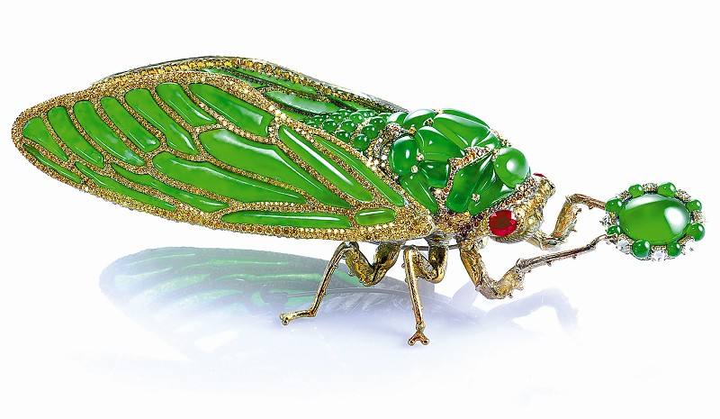 绿色翡翠蝉,帝王绿翡翠蝉