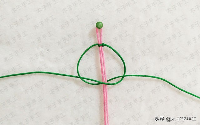桃花手链编法最简单不用毛线编,手工编织手链桃花编法