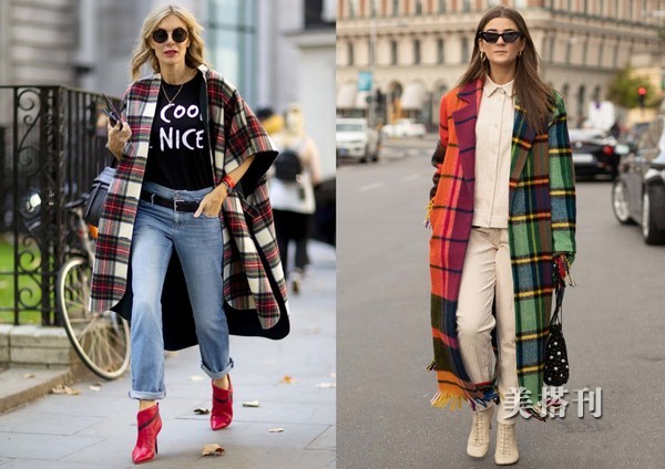 MiniPeace格纹大衣,短款格纹毛呢大衣的搭配方法