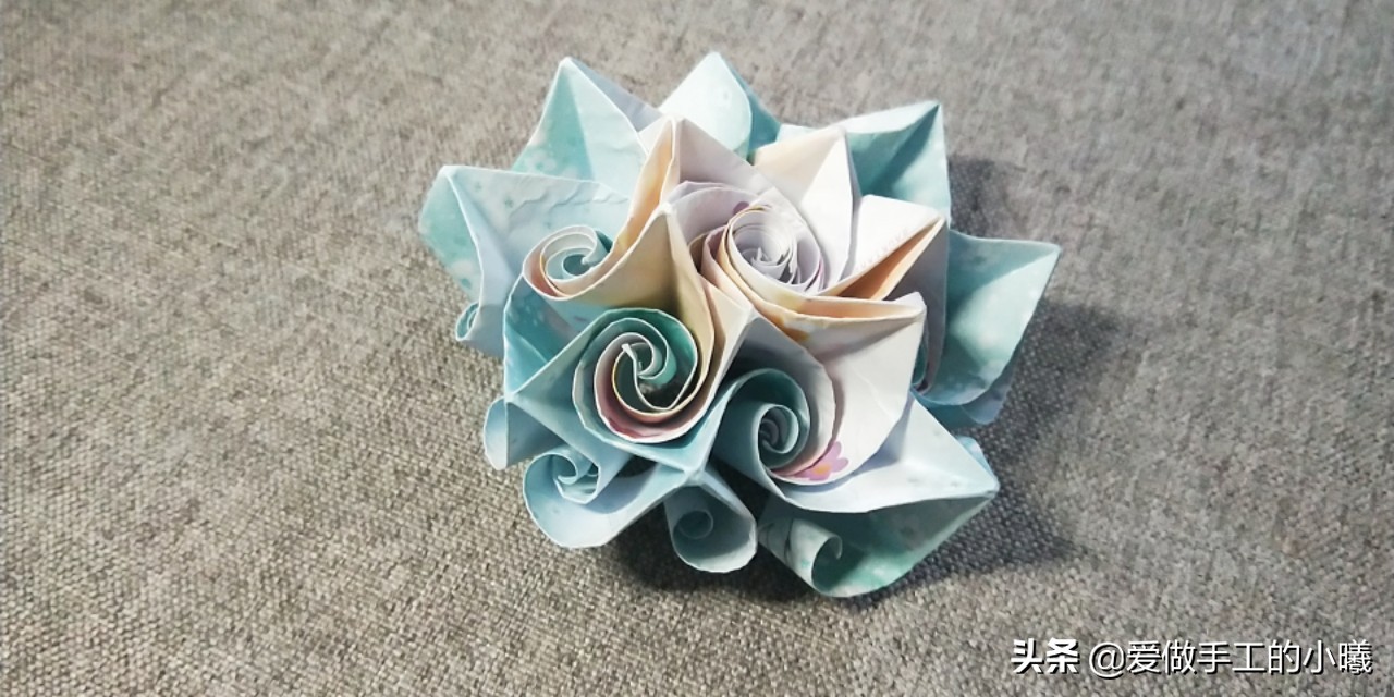 立体花的折纸步骤图解,立体的花的折纸教程