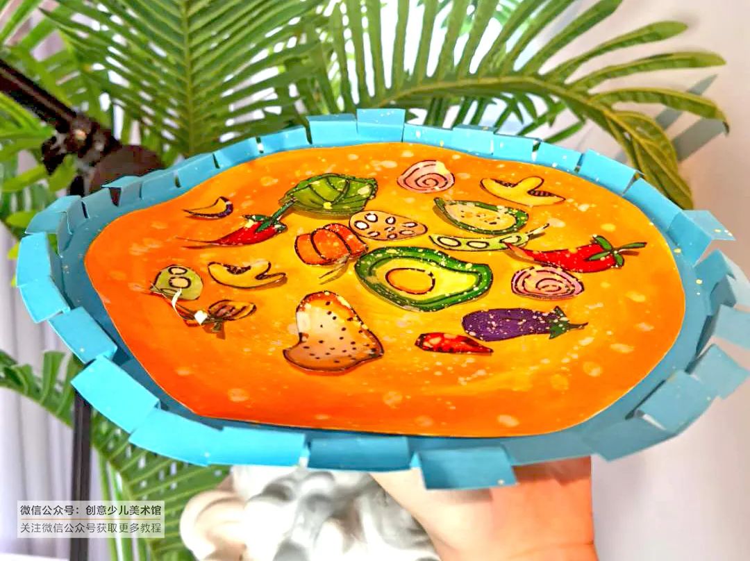儿童画披萨怎么画,画披萨儿童画