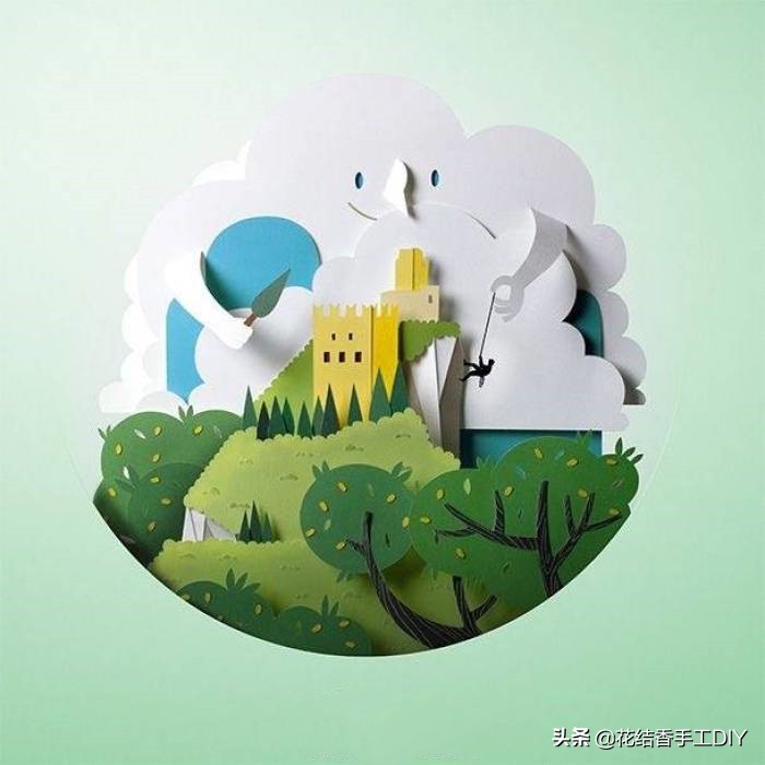 正方形卡纸做新年贺卡,新年手工贺卡简单幼儿diy