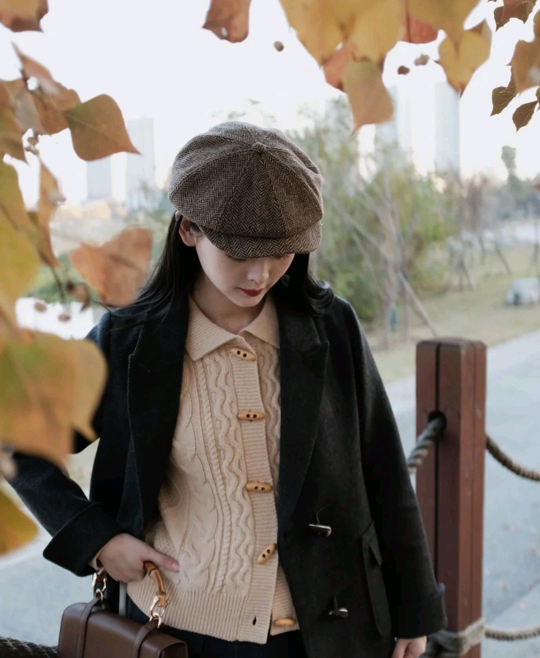 高级感穿搭超爱这个复古风穿搭,高级松弛感复古文艺穿搭