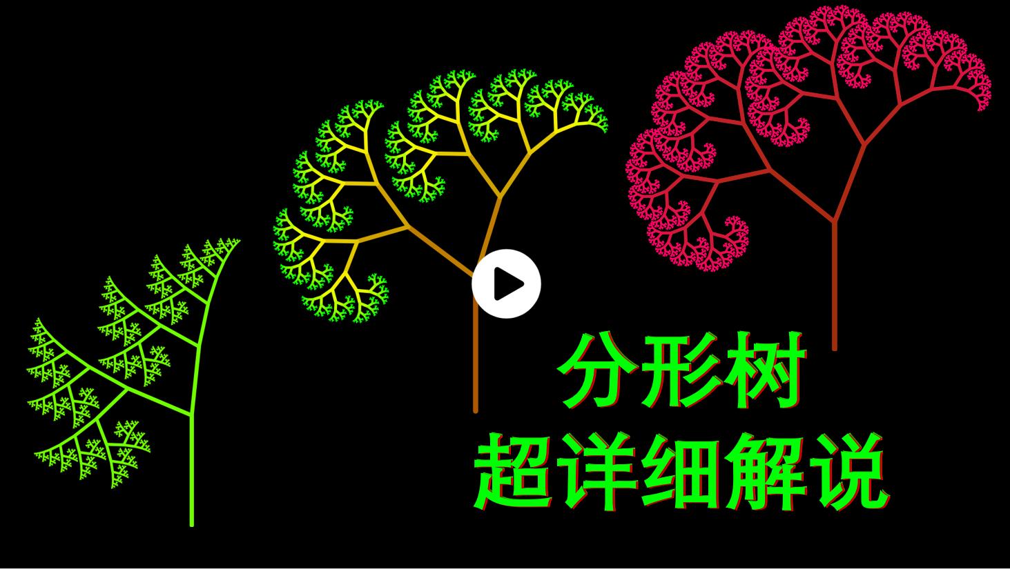 利用迭代制作分形树,迭代分形树