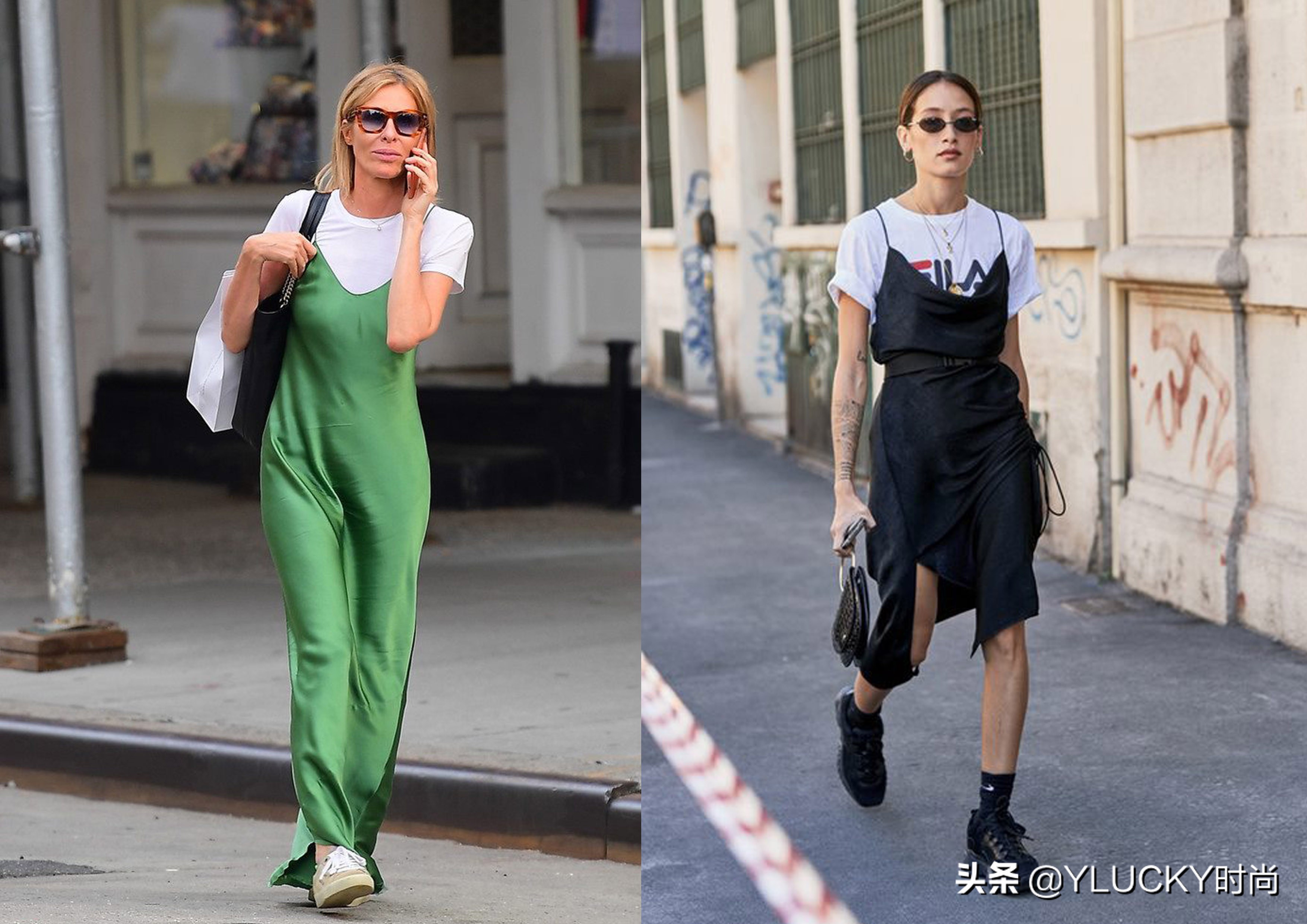 舒适的缎面，舒适的心情穿搭，简约时髦造型出门