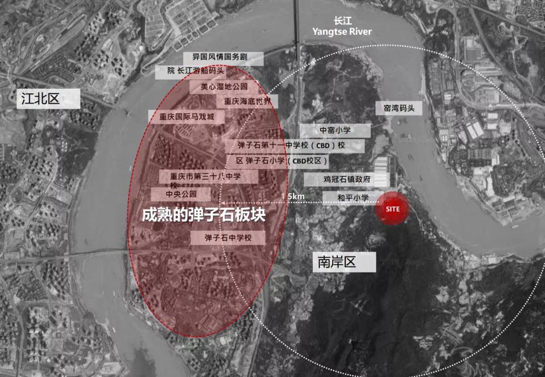 弹子石半岛,弹子石半岛面积