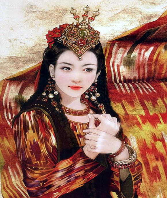 东方画姬---德珍彩绘古典美女画