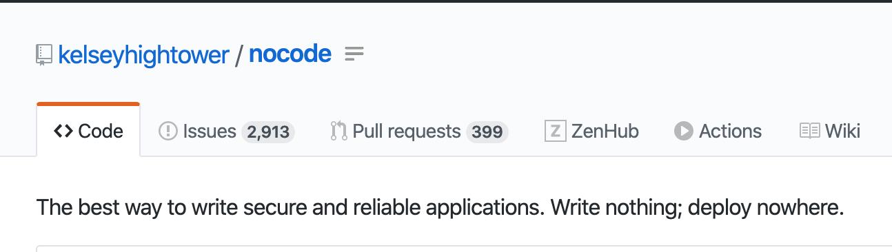 最火爆的GitHub项目nocode,最好的代码是没有代码，36.7K，周末帖