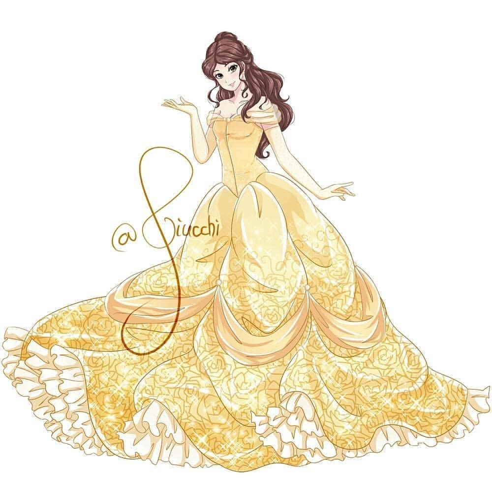 迪士尼公主穿上美丽的公主裙,迪士尼公主穿上礼服