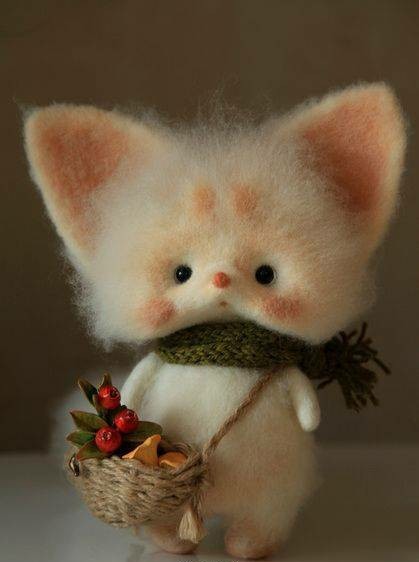 羊毛毡戳戳乐可爱萌物,羊毛毡可爱宠物教程