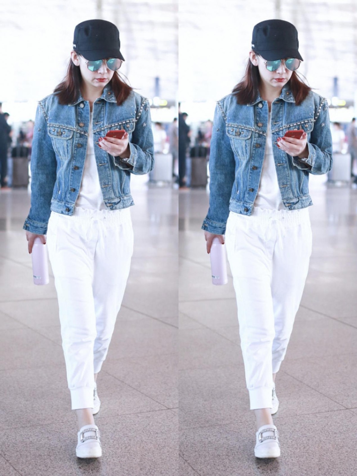 秦海璐穿条纹连体裤干练又霸气,秦海璐最近很火的穿搭风格