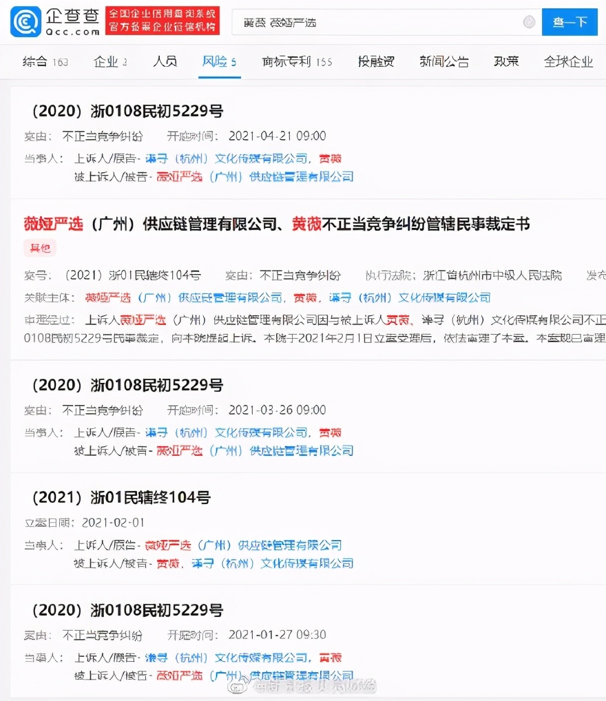 薇娅严选被强制执行是什么意思,薇娅把薇娅严选告了法院怎样判