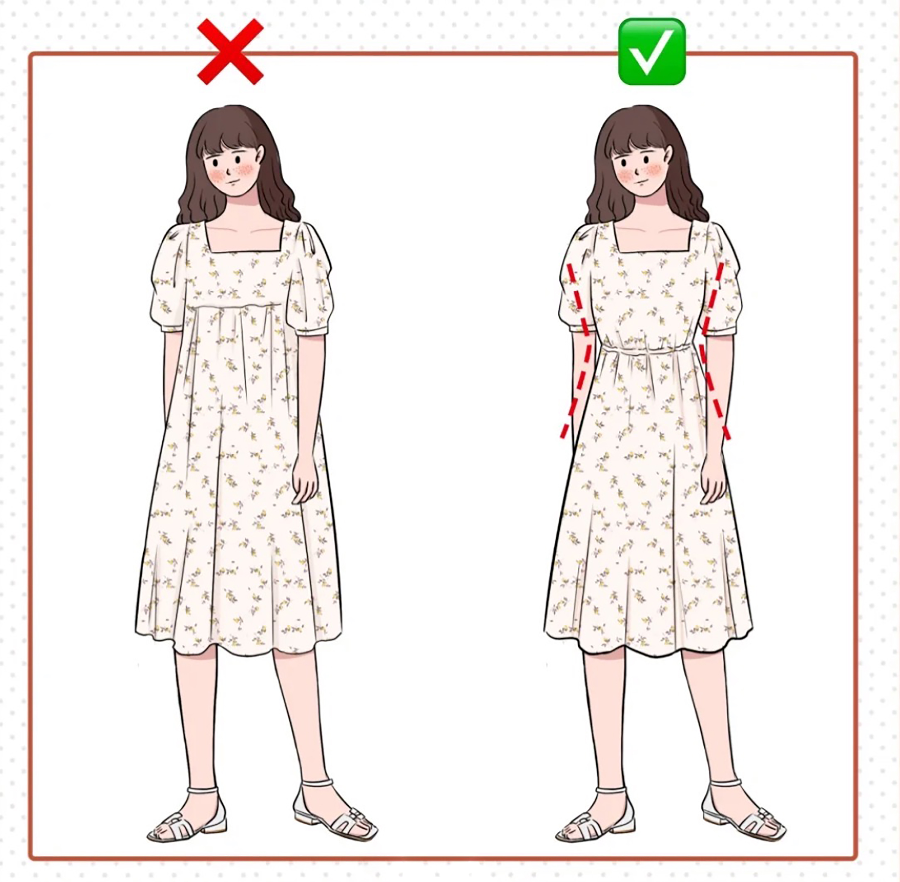 泡泡袖怎么穿才不会显壮,泡泡袖怎么穿才显壮