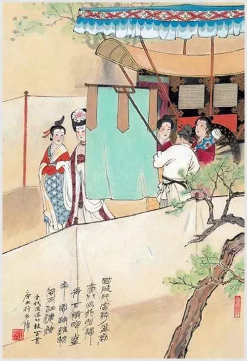 100首诗词100张风俗图太美了,100幅中国古风俗画