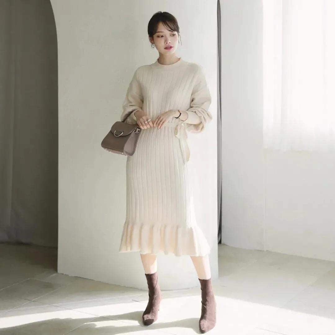 韩国小个子女人味穿搭秋冬,韩国158小个子穿搭博主