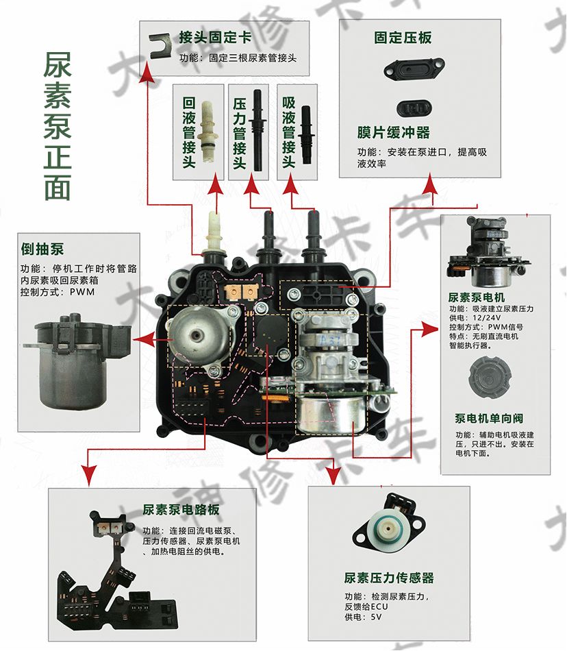 尿素泵分解图教学,各种型号尿素泵图解