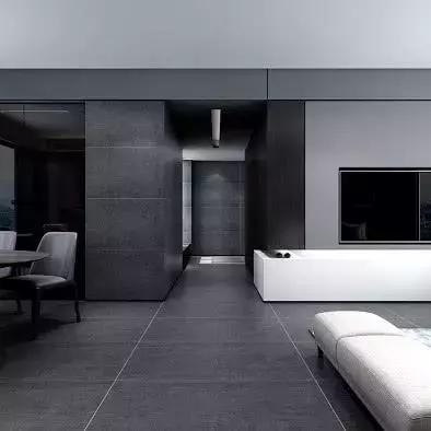 地面深灰色装修风格,装修灰色地面风格效果图