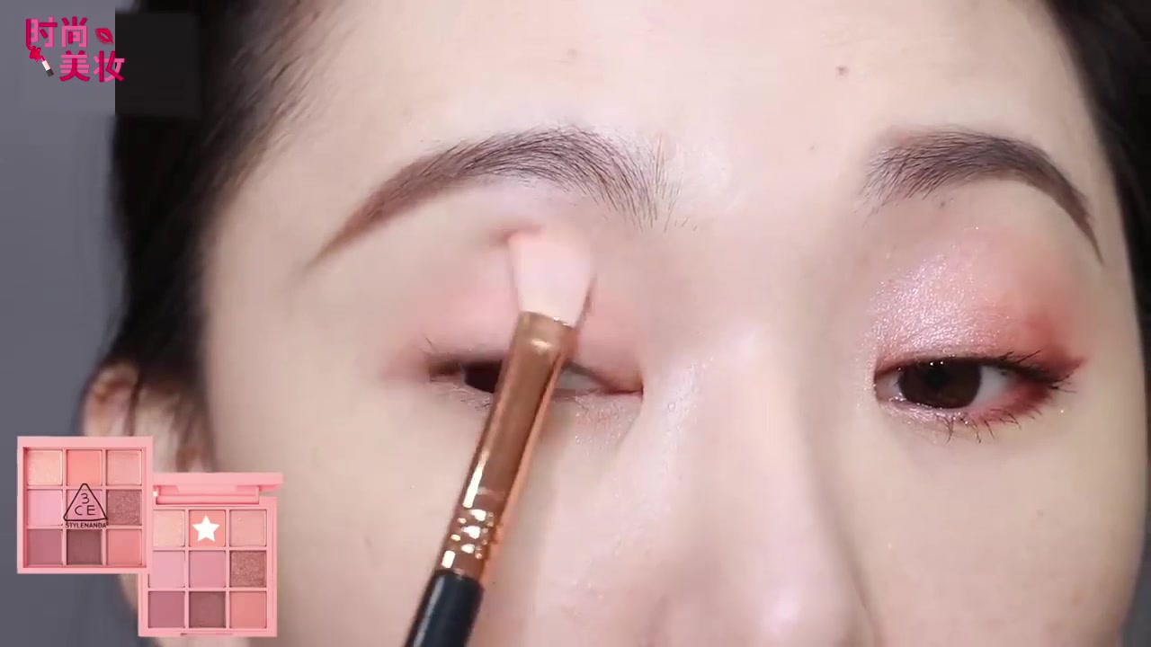 美妆视频教程亮闪闪粉色妆容,美妆教程简单又好看