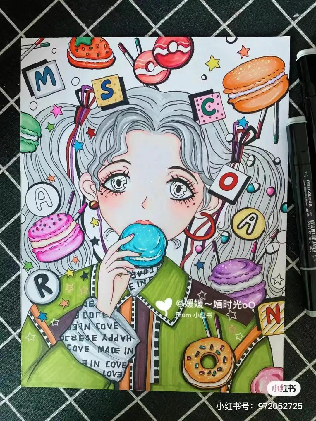 黑白线描画装饰画很简单,创意黑白线描装饰画100幅教程