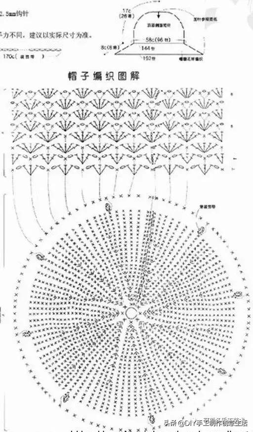 有气质的遮阳帽钩织教程,钩织遮阳帽全教程