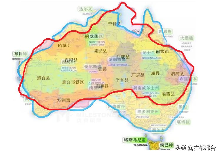 澳大利亚地图为什么没有全面展示,世界版图澳大利亚