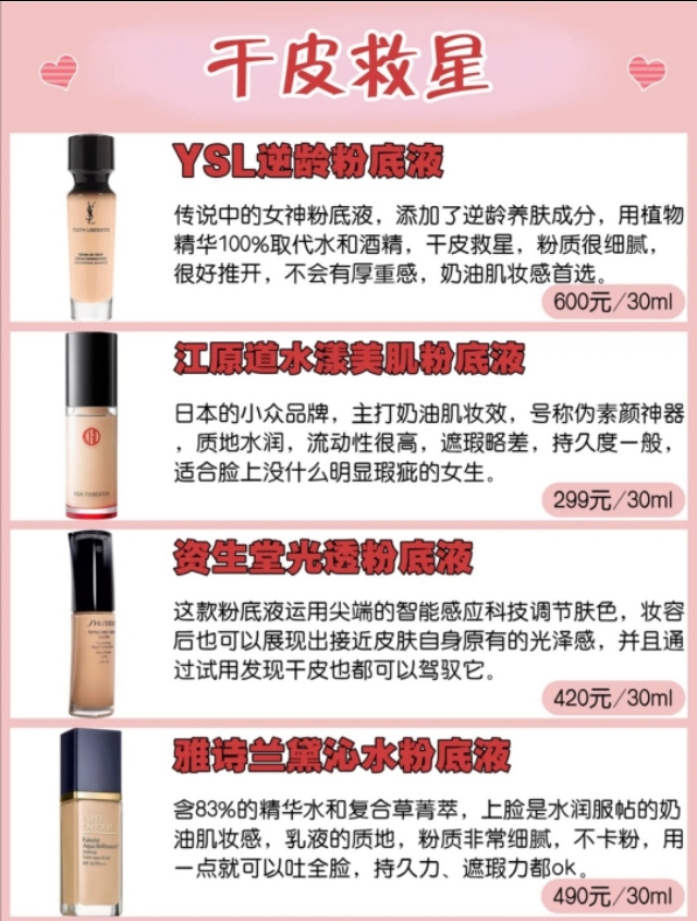 真正适合混油皮的大牌粉底液,年纪40+干皮适合的粉底液推荐