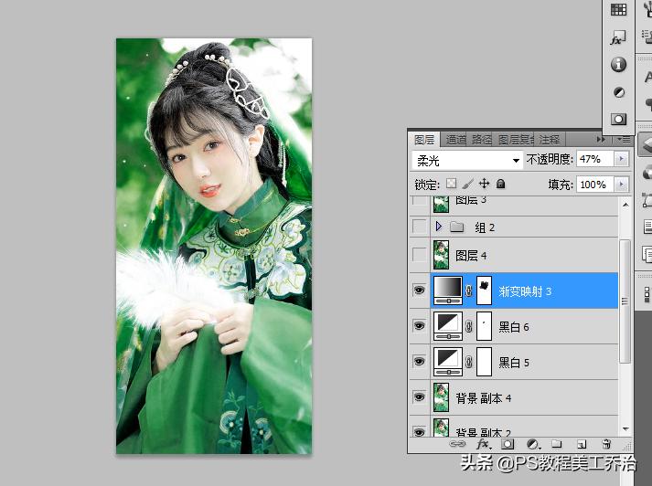 ps里面的黑白调色有什么技巧,ps调色技巧黑金色调实战详细教程