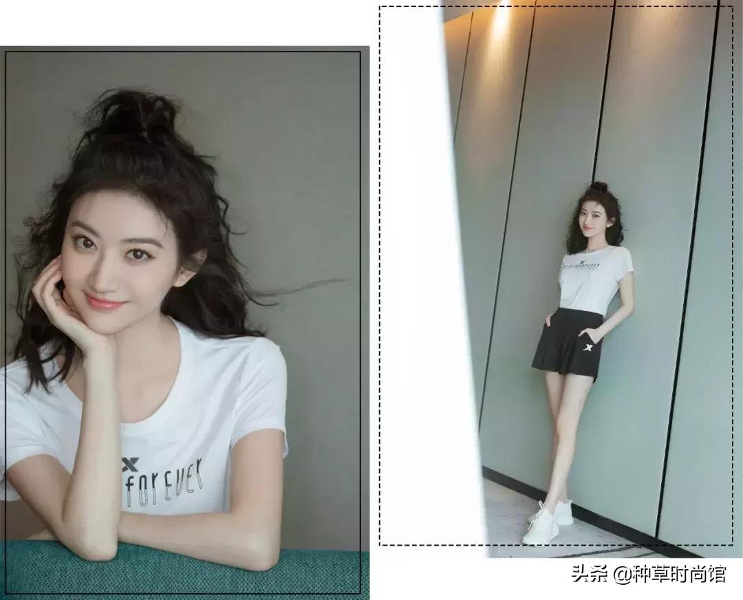 羊毛卷头发t恤穿搭,夏季烫羊毛卷穿搭