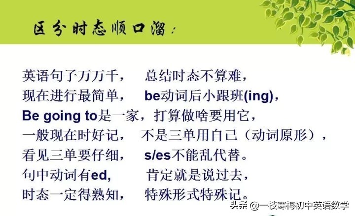 盖老师中考英语语法讲解全集,中考英语语法一般过去时