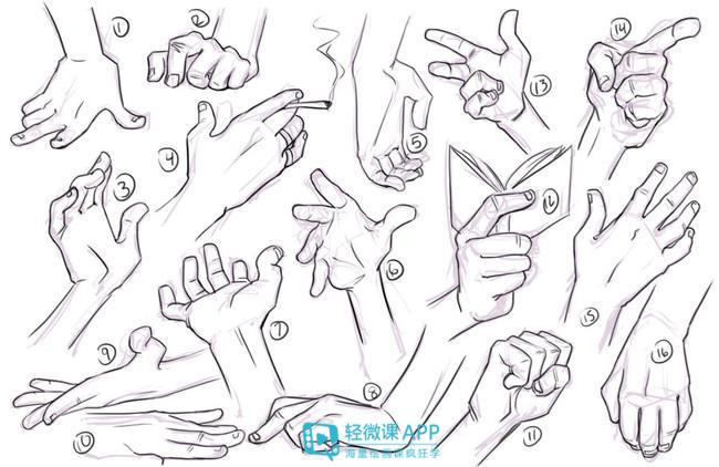 漫画人物的手的动作怎么画素描,漫画人物的手该怎么画的小技巧