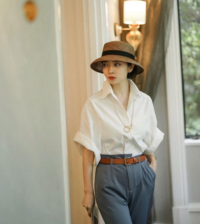 微胖的女人穿衣服裤子搭配,微胖mm穿搭裤子上衣