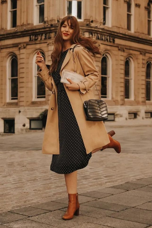 驼色大衣多种风格穿搭攻略,驼色大衣的高级感穿搭示范