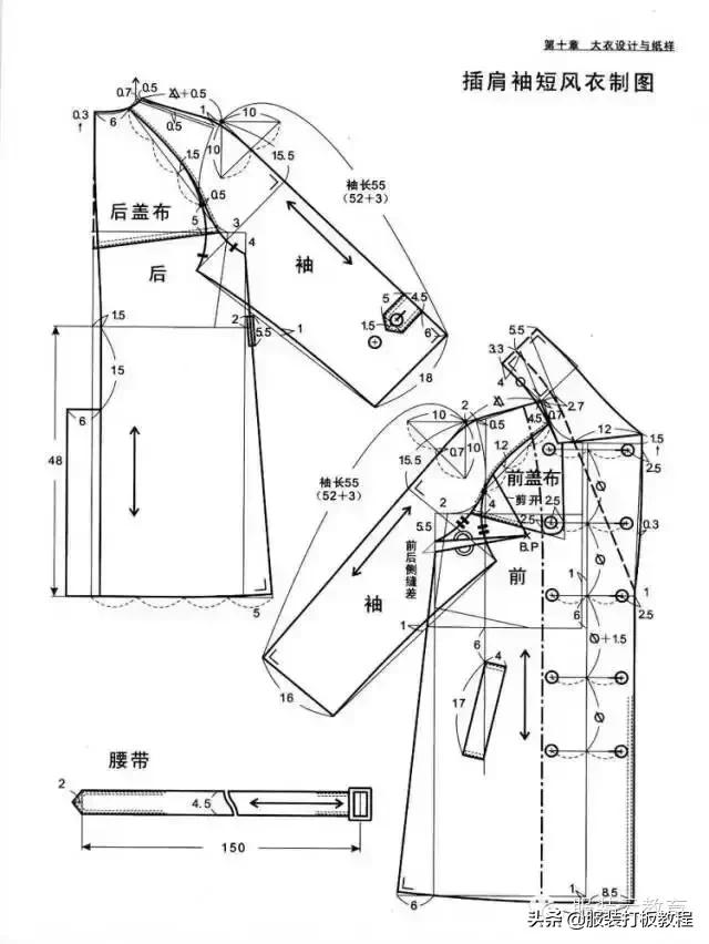 服装制版纸样怎么看,龟背服装制版纸样