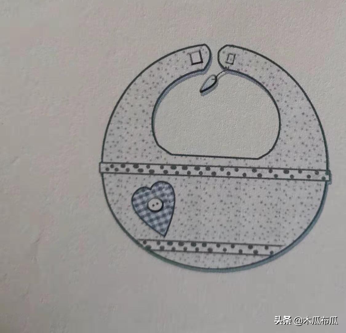 纯手工制作婴幼儿口水巾,自制宝宝口水巾的做法