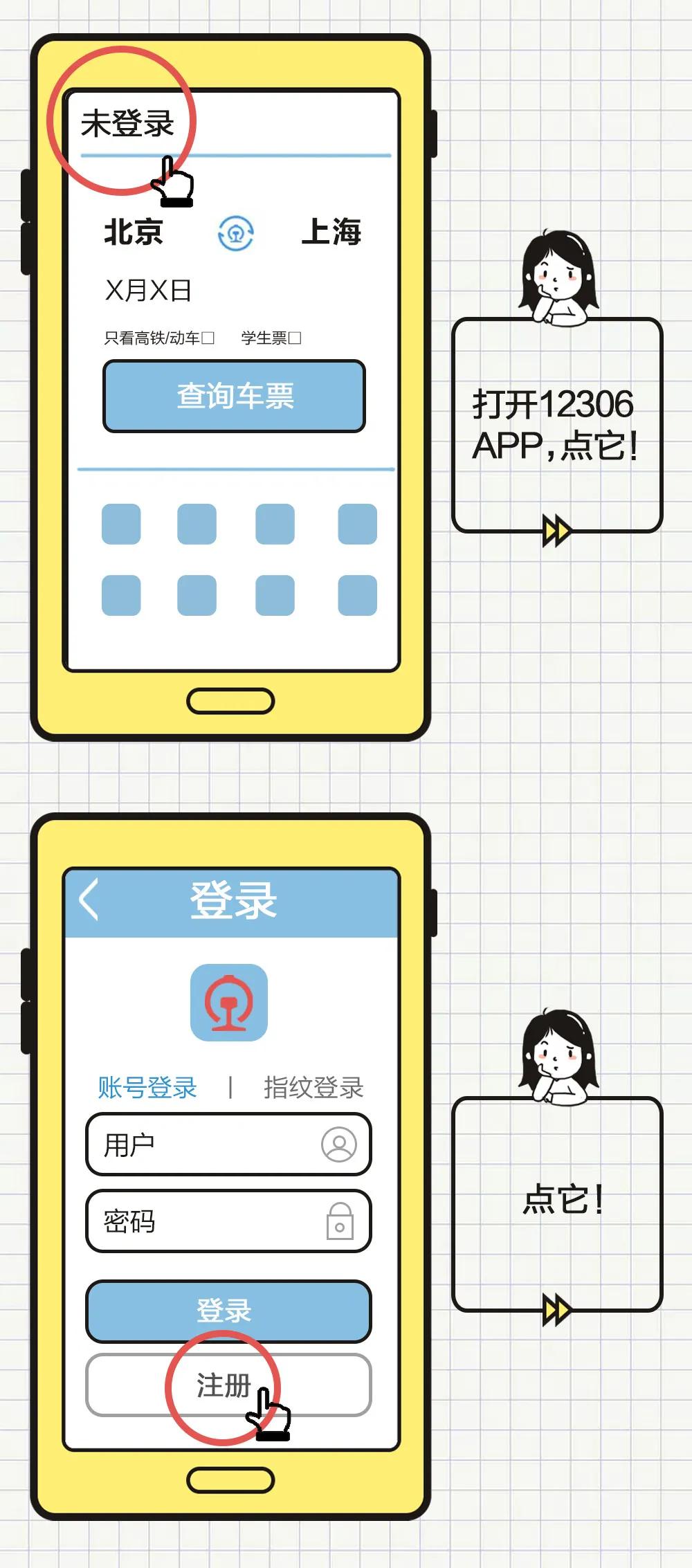 请问12306上买火车票怎么操作,第1次怎样在12306上购买火车票