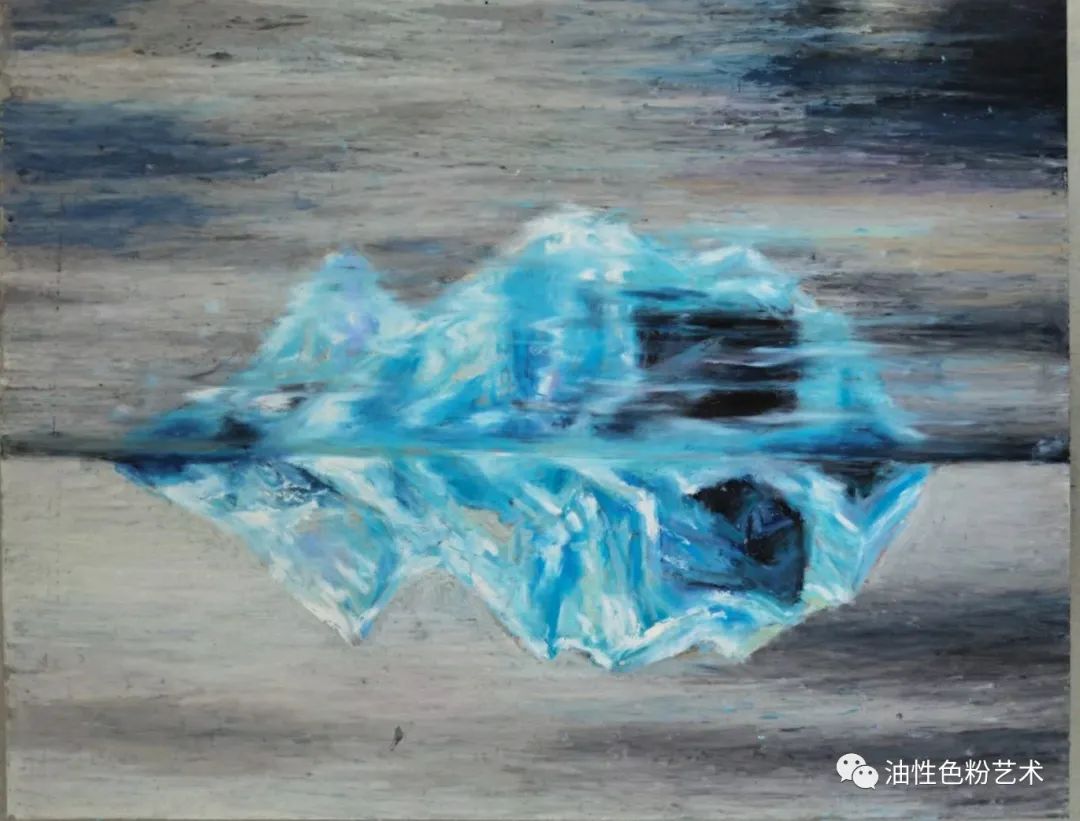 油画棒画苹果和真的一样,油画棒绘画超高级