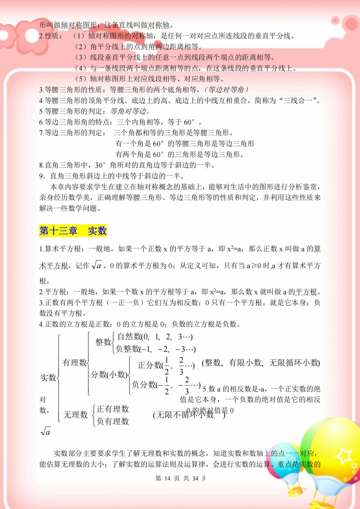 初中数学250个知识点题库,初中数学知识点合集推荐