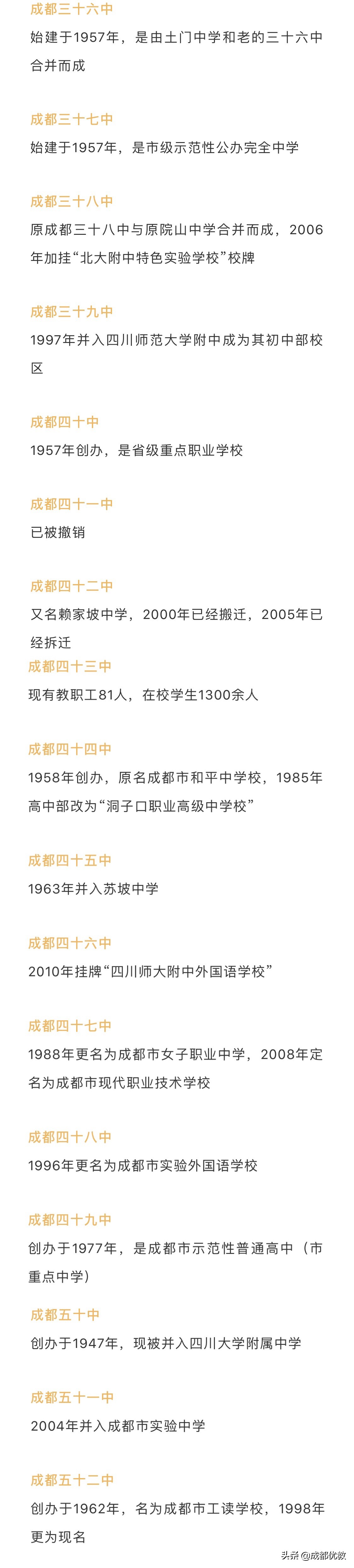 探秘曾经的成都“123456789......”中学，今昔何在？