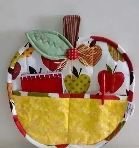 自制收纳小布筐超好看,碎布做有盖子的收纳筐