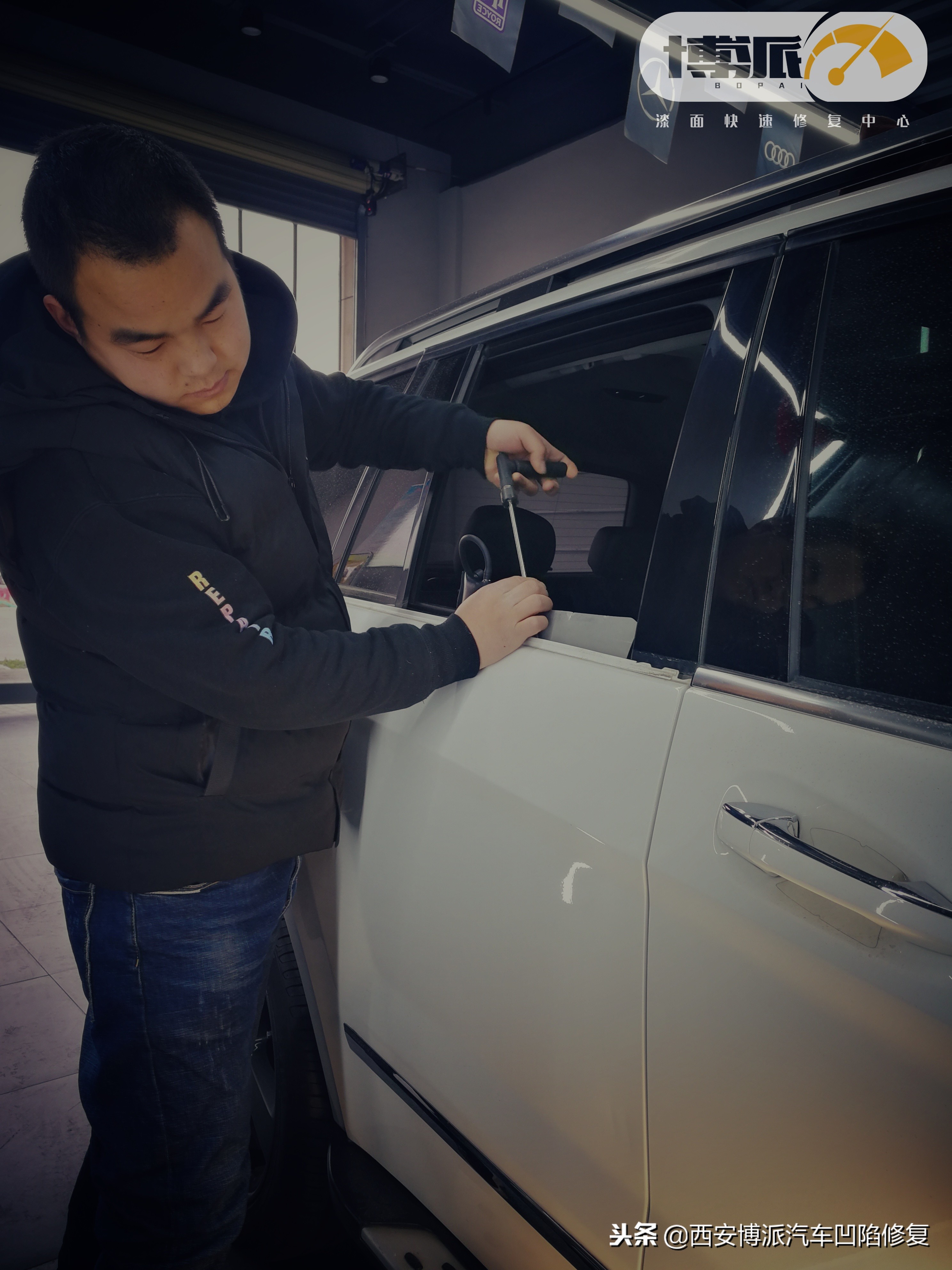 汽车凹陷修复能做到100%吗,汽车凹陷可以从车体里面修复吗