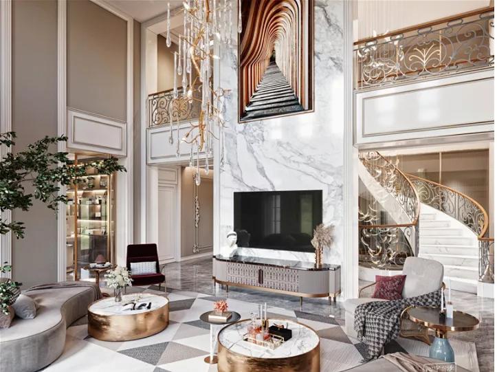 贵阳法式风格设计实景案例,常州装修100平案例