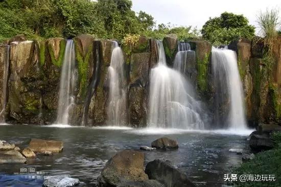 海南古银瀑布线路,海南兴隆情人瀑布